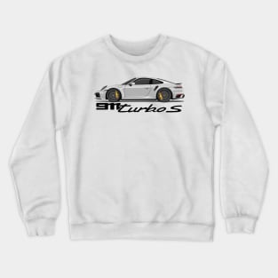 supercar 911 turbo s 992 silver Crewneck Sweatshirt